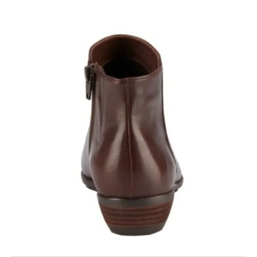 Ros Hommerson Ezra Womens Brown Leather Ankle Boots Size 10.5M With Box